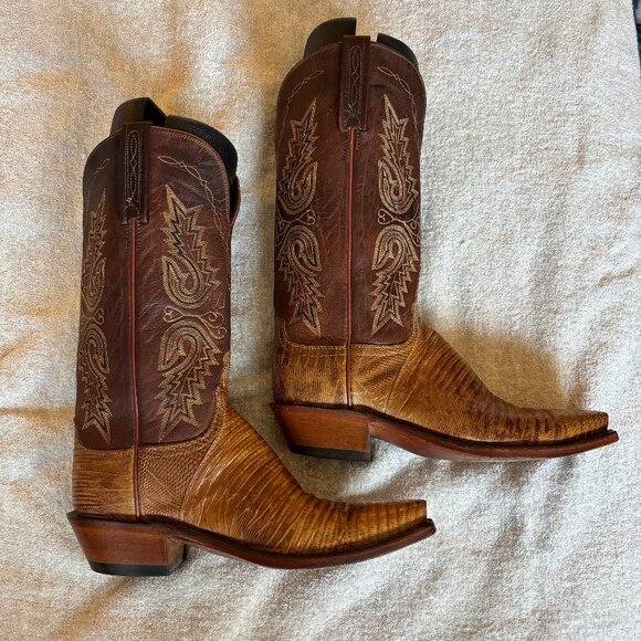 Lucchese 1883 Teju Lizard N4002 cowboy boots, size 8.5 - Picture 8 of 9